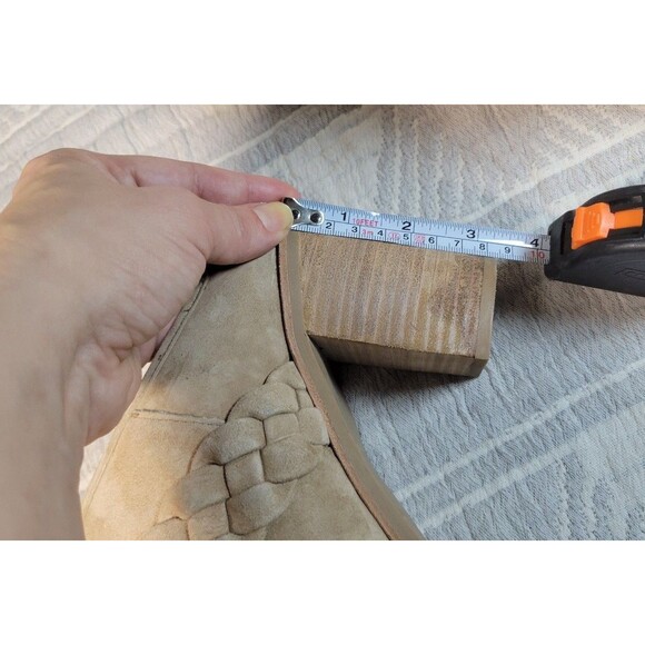 Dolce Vita Women's Braided Suede Mule Block Heel Pointed Toe Taupe Size 9.5 - Picture 9 of 9